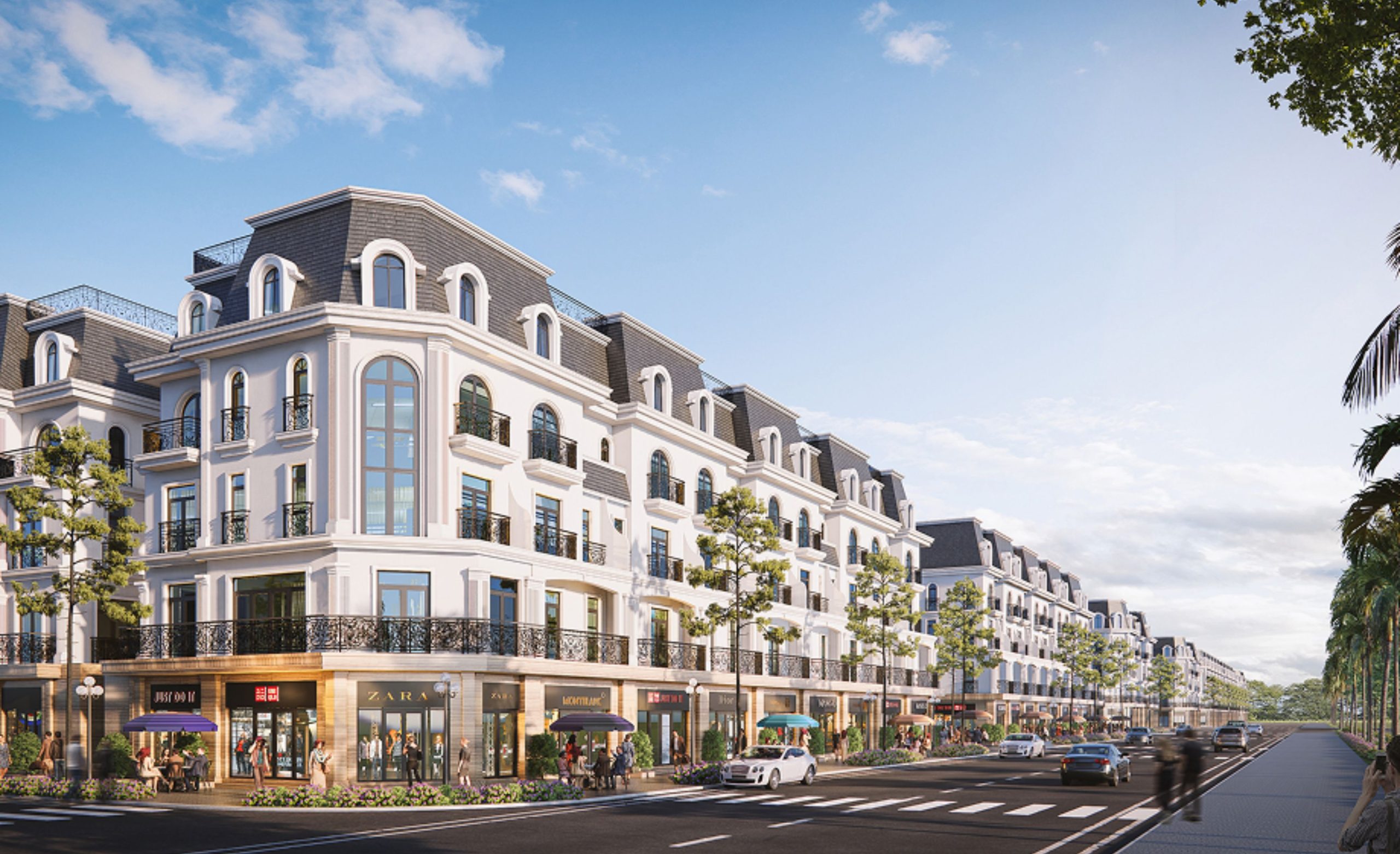 Phối cảnh khu shophouse Hoàng Huy New City